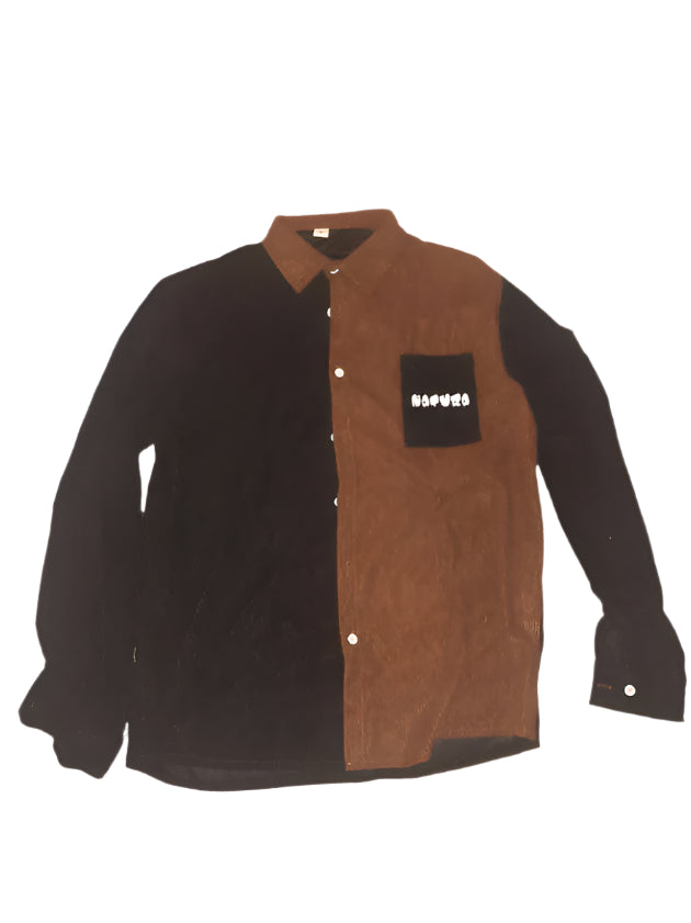 Natura Two Tone Corduroy Button Up