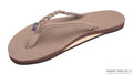 Rainbow Sandals Flirty Braidy - Single Layer 1/2" Narrow Strap with Braid - Dark Brown