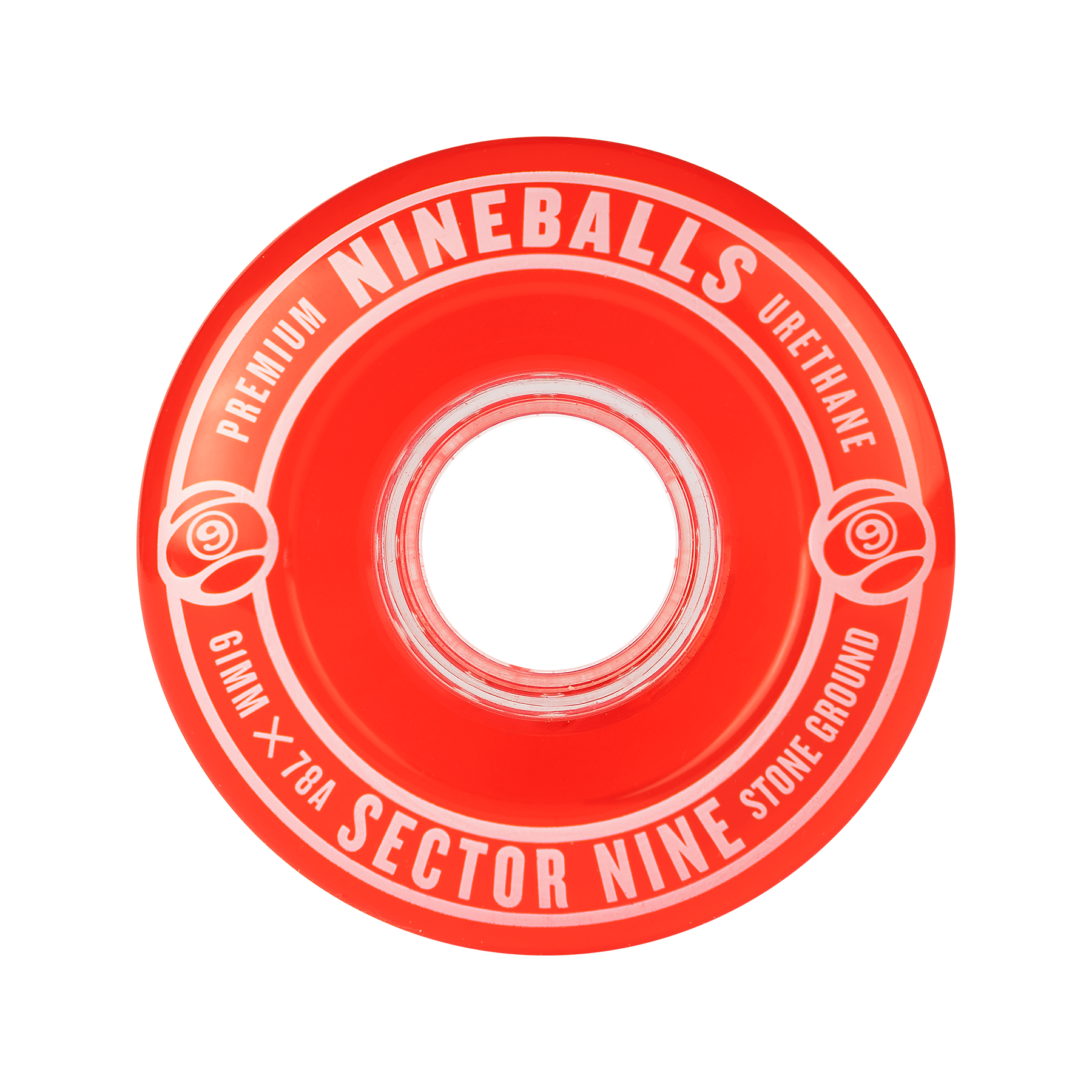 Sector 9 Nineballs Red 78A/61mm Skateboard Wheels
