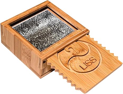LISS Surf Wax Box Insulated, Bamboo Holder with Insulated Interior, Wax Comb and Remover, Works with All Wax Types - Wax Not Included