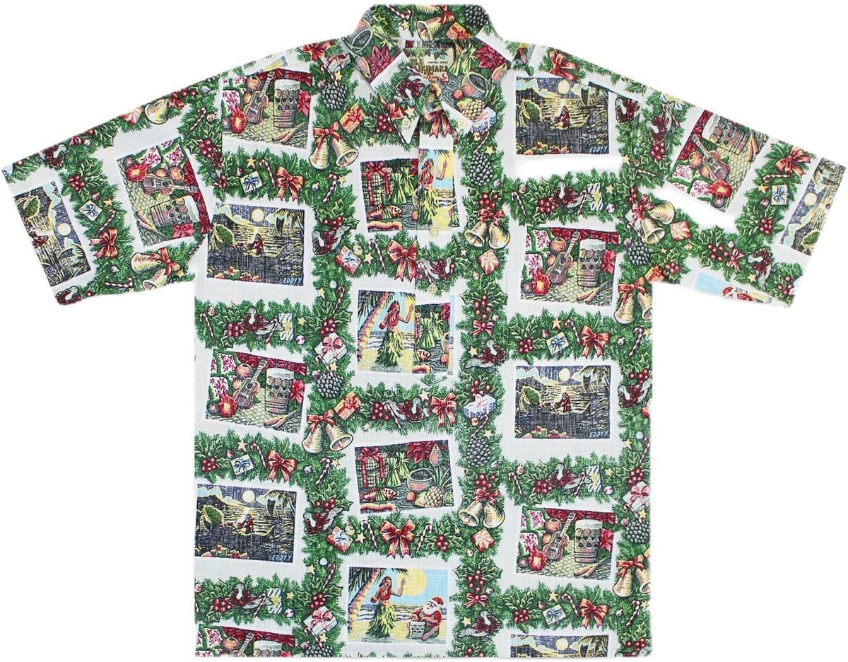 Reyn Spooner Hawaiian Christmas Mele Kalikimaka 2015 Aloha Shirt Size: XL