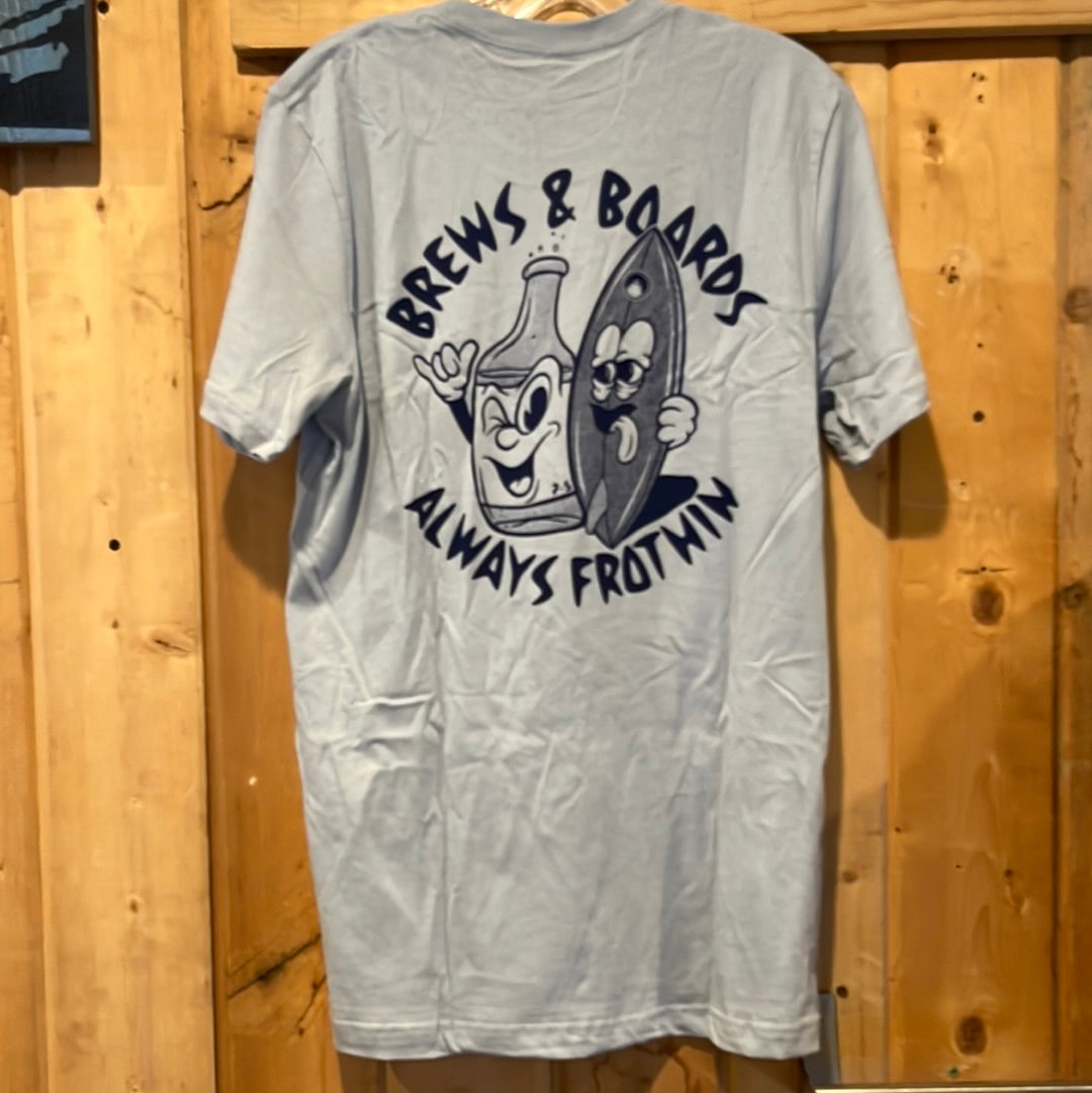 Building the Revolution Brews &amp; Boards Tee - Light Blue