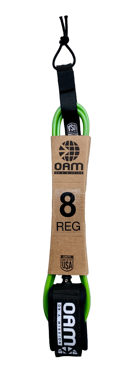 OAM 8' leash USA built - LIME