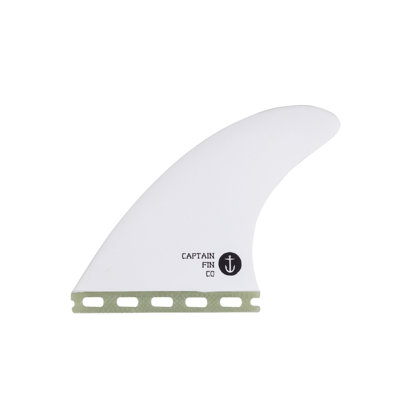 Captain Fin Chippa New Bones Single Tab Surfboard Fin - White