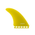 Captain Fin Tyler Warren Twin + Trailer FG Surfboard Fin - Yellow