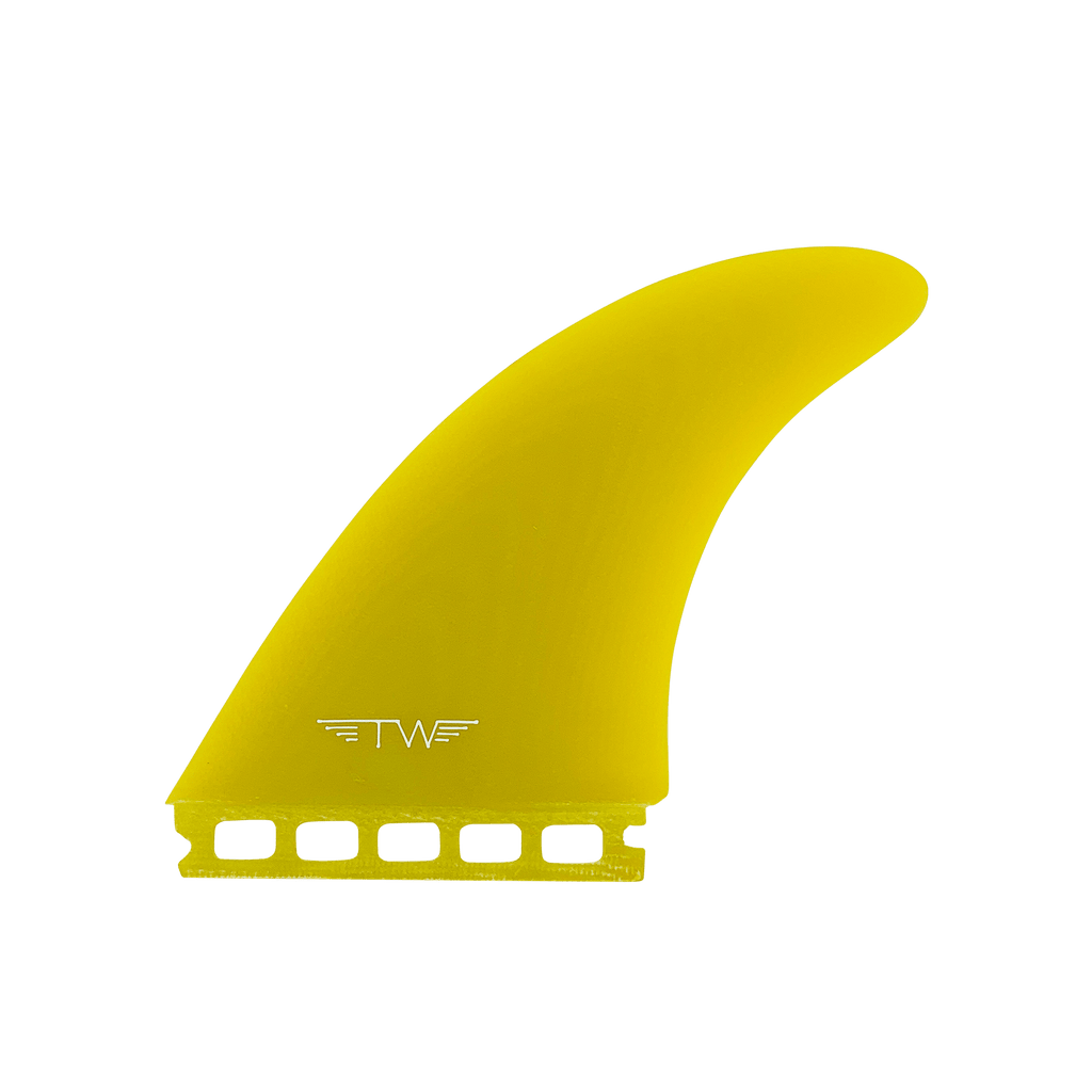 Captain Fin Tyler Warren 2+ 1 Twin + Trailer FG Surfboard Fin - Yellow Future