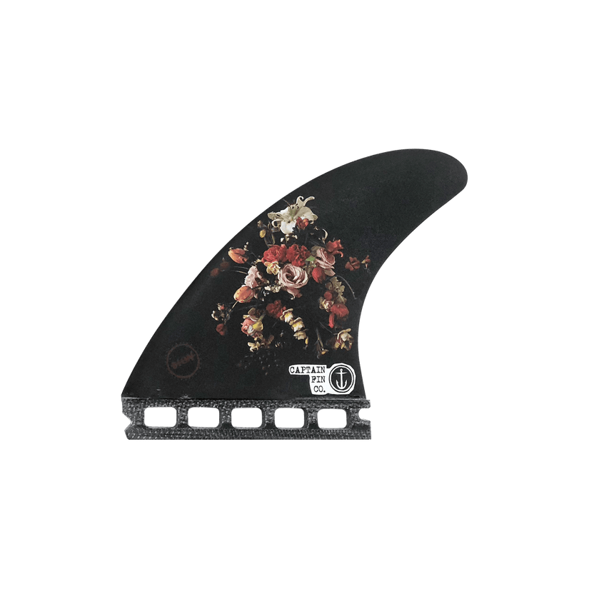 Captain Fin Dion Agius Flower Single Tab Surfboard Fin - Black