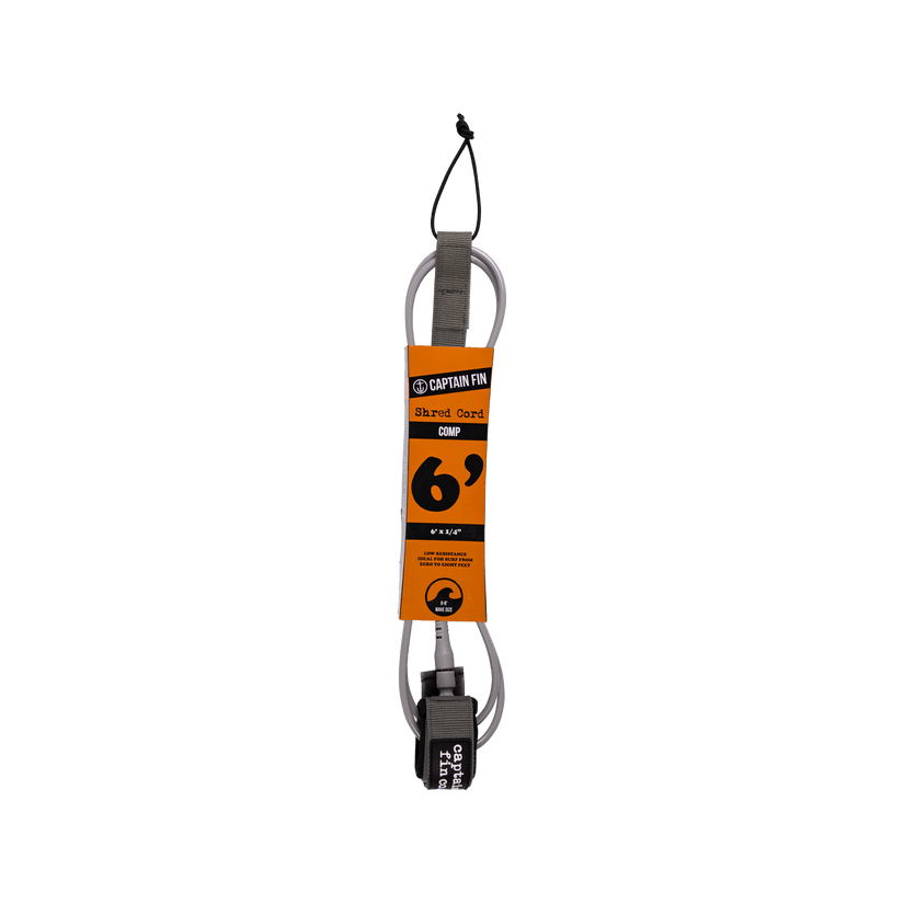 Captain Fin Shred Cord Comp Surfboard Leash 6&#39;