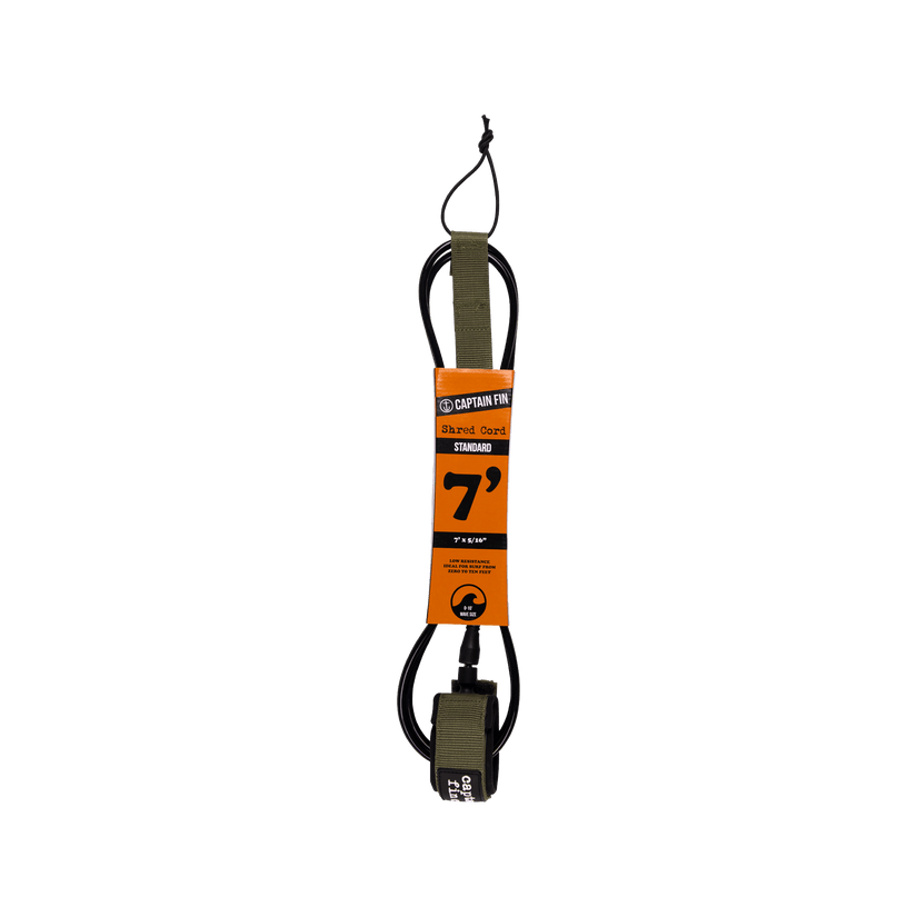 Captain Fin Shred Cord Standard Surfboard Leash 7&#39;-9&#39;
