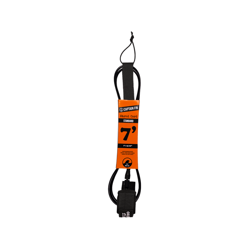 Captain Fin Shred Cord Standard Surfboard Leash 7&#39;-9&#39;