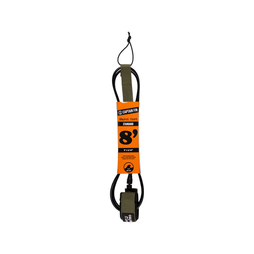 Captain Fin Shred Cord Standard Surfboard Leash 7&#39;-9&#39;