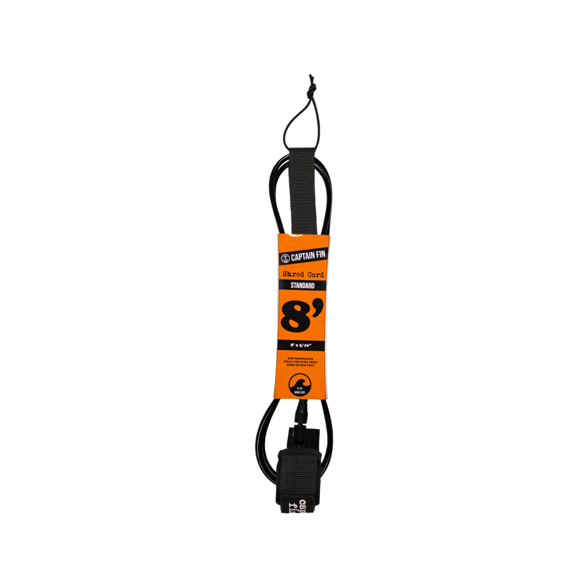 Captain Fin Shred Cord Standard Surfboard Leash 7&#39;-9&#39;
