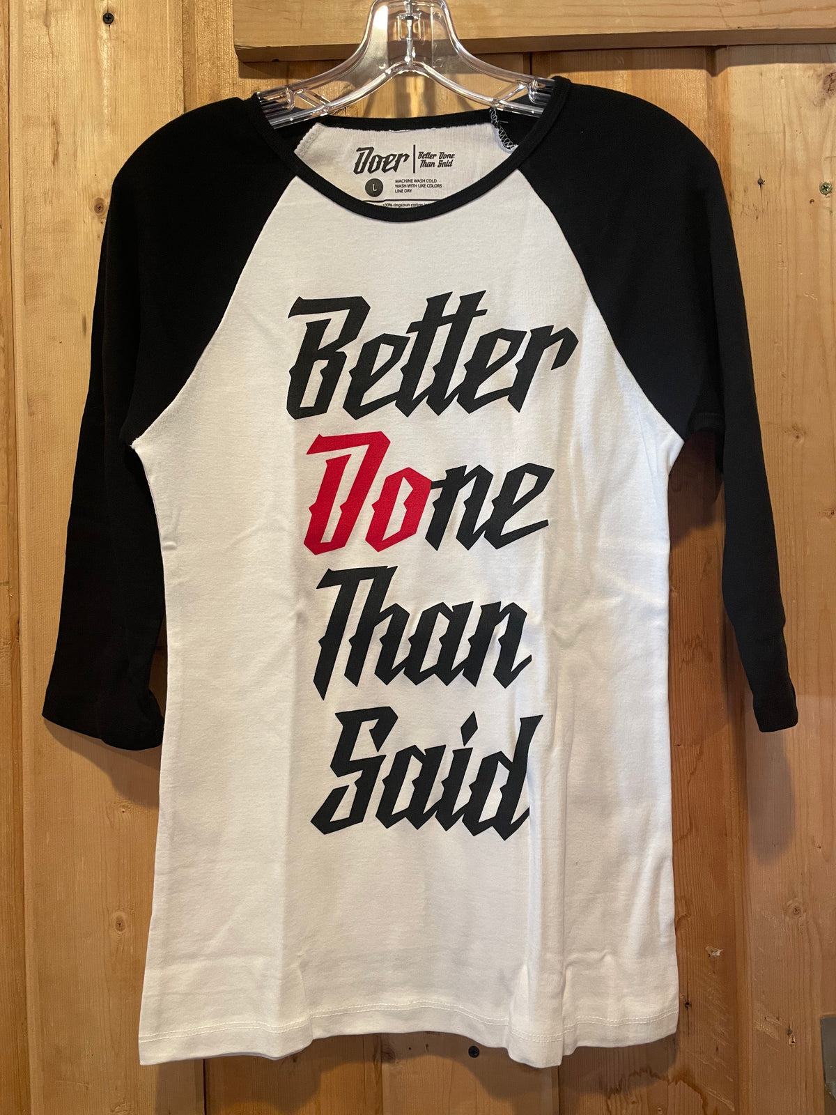 Doer Women&#39;s Better Done Than Said Raglan