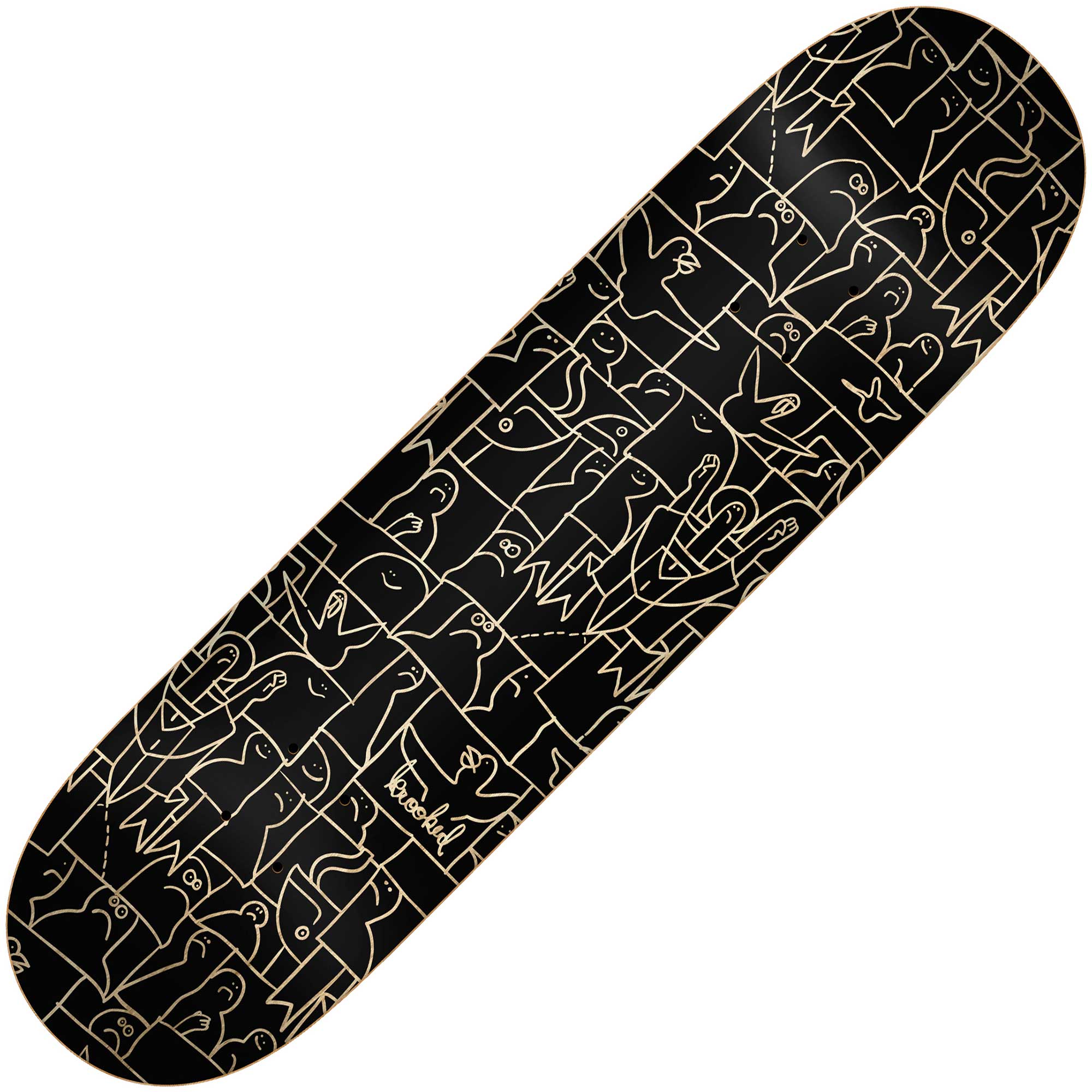 Krooked Flock Price Point Deck 8.5 Black Sunny Smith LLC