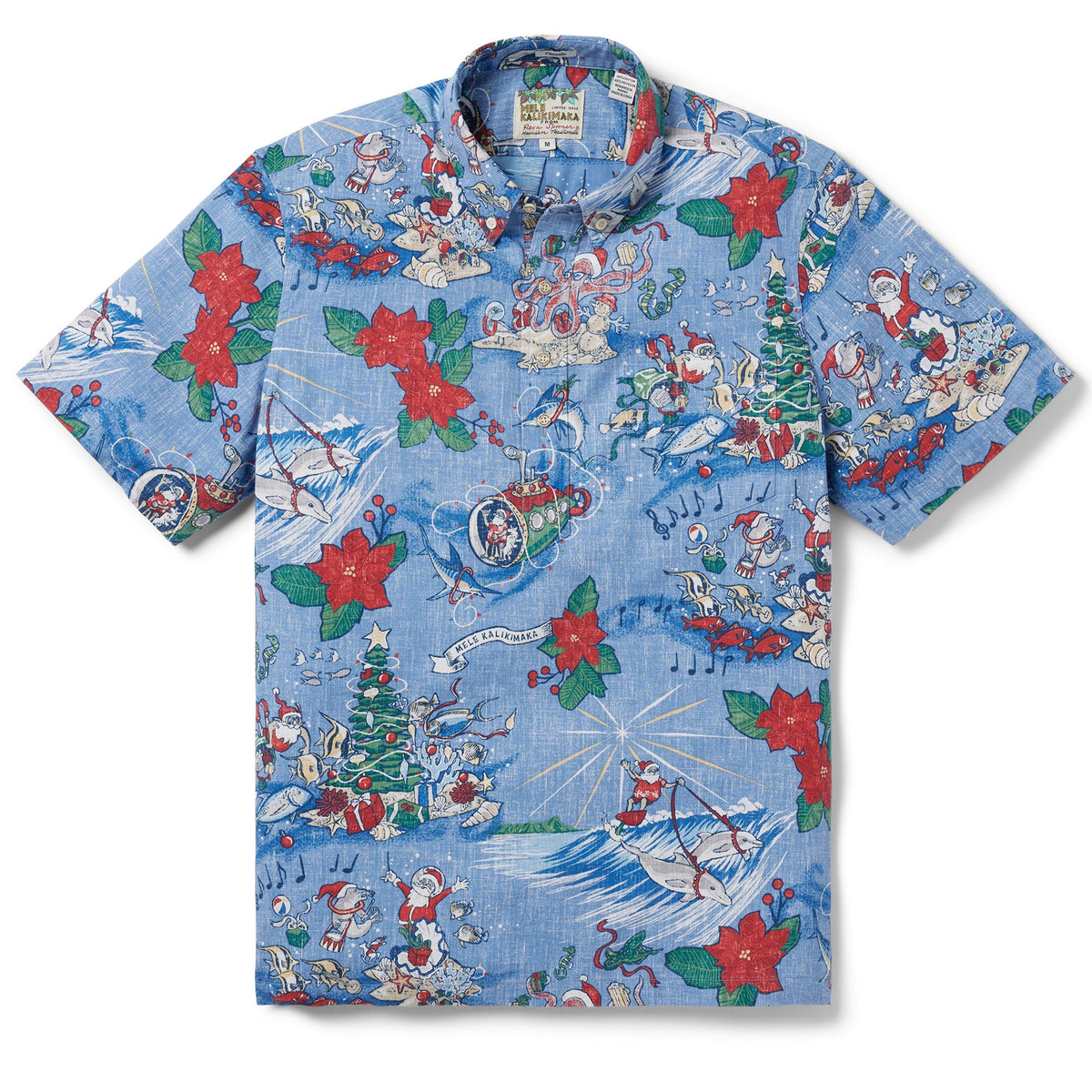 Reyn Spooner HAWAIIAN CHRISTMAS 2024 PO Blue XL