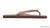 The Madison – Single Layer Arch Support with a Braid on a 1/2" Narrow Rolled Strap Dark Brown