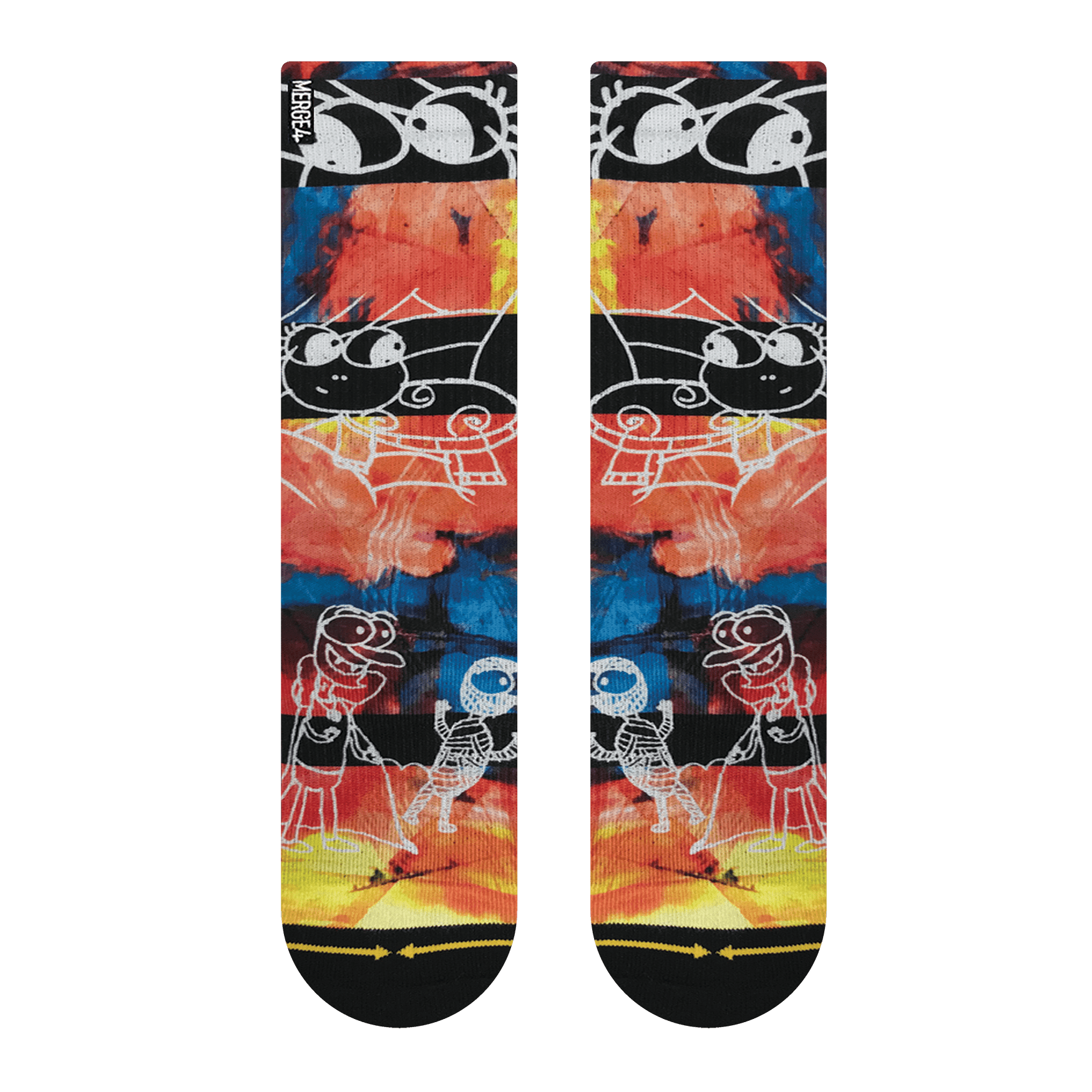 Merge4 Lucile Packard Eyeballs Crew Socks Sunny Smith LLC