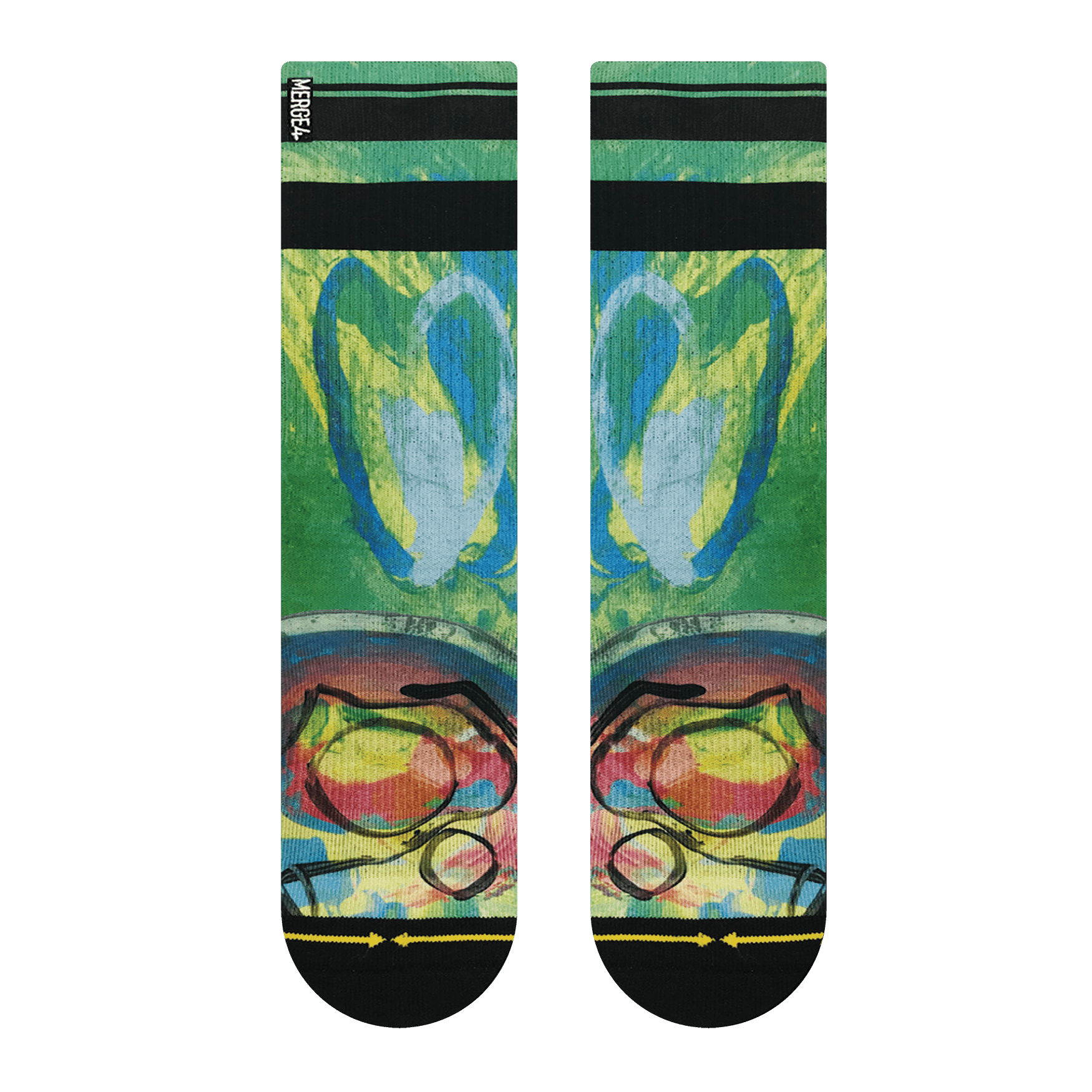 Merge4 Lucile Packard Heart Crew Socks Sunny Smith LLC