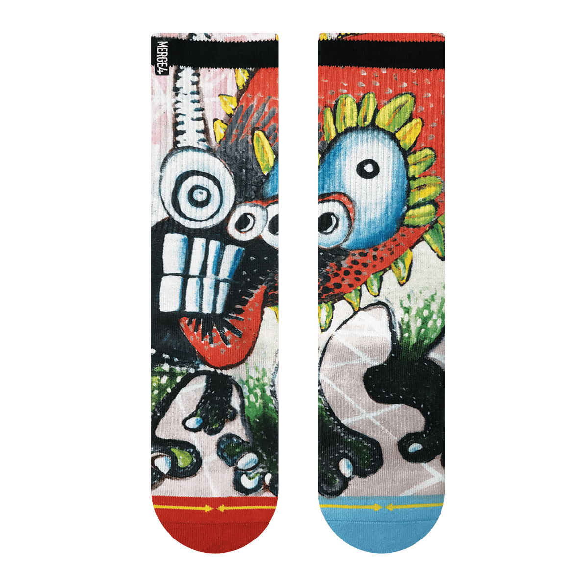 Merge4 Shawn Barney Monster Crew Socks Sunny Smith LLC