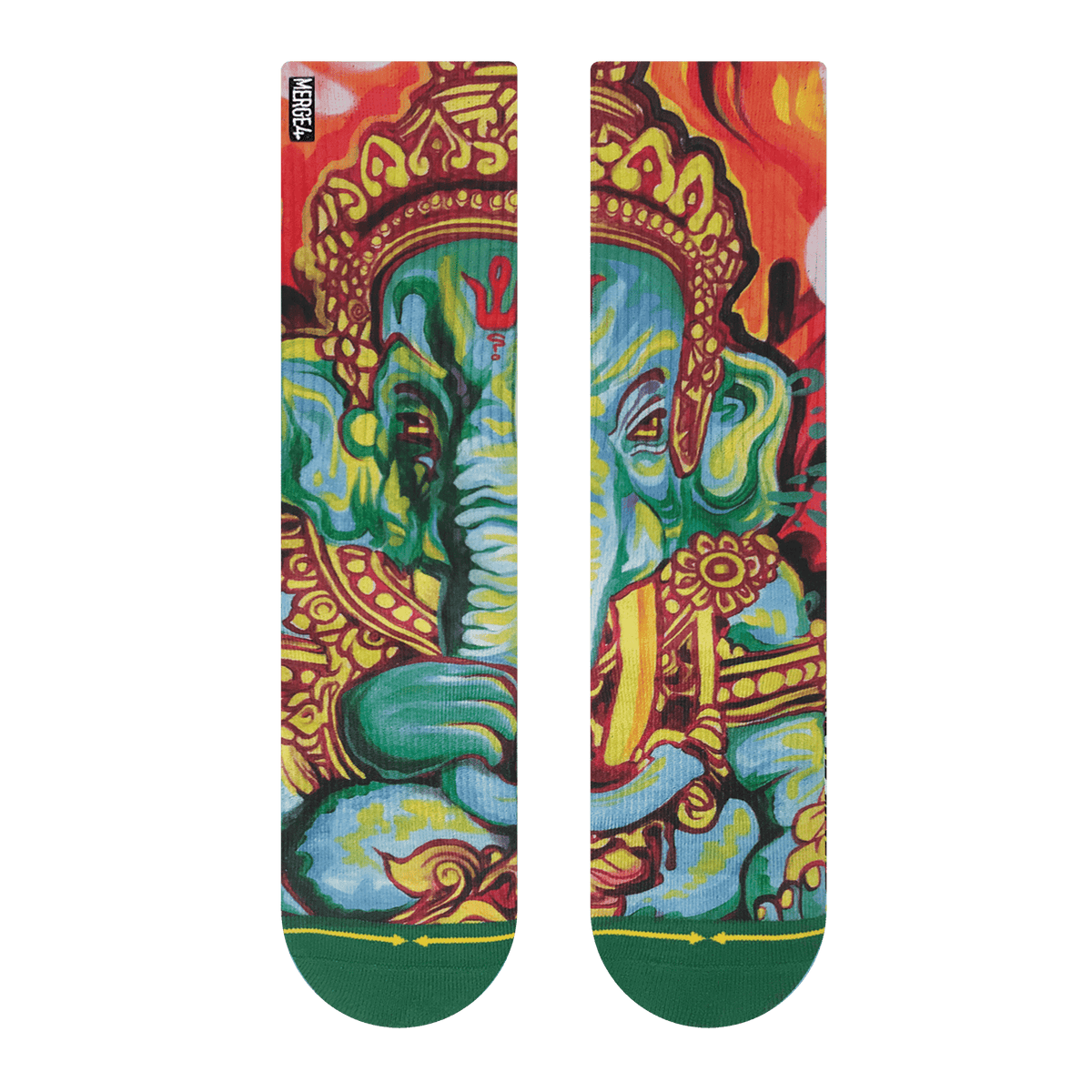 Merge4 Taylor Reinhold Royal Elephant Crew Socks Sunny Smith LLC