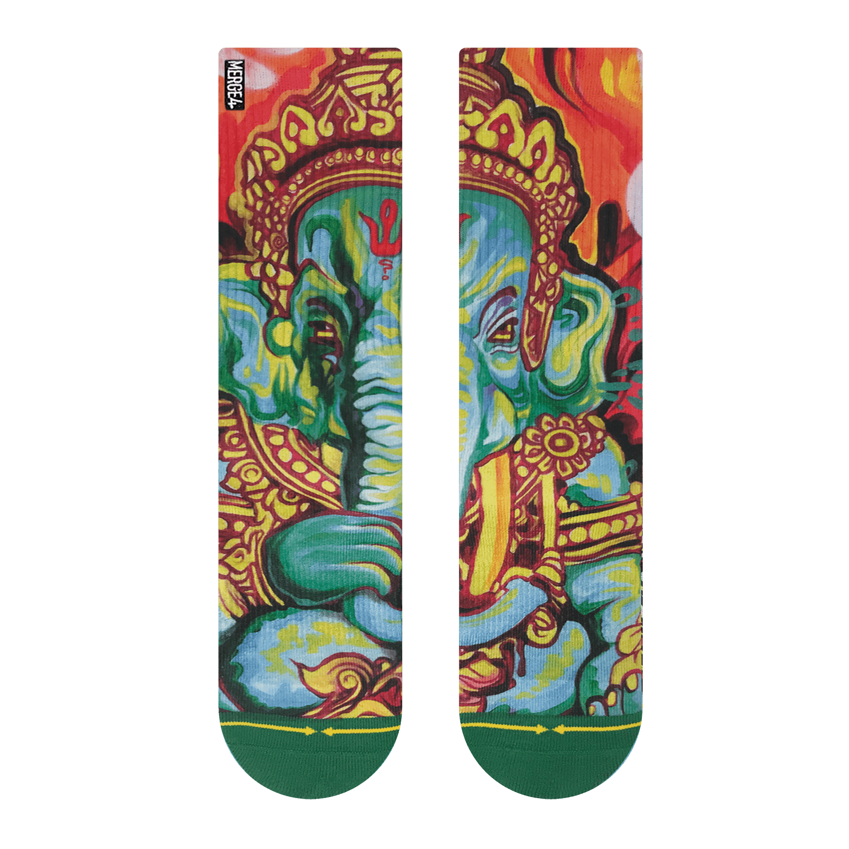 Merge4 Taylor Reinhold Royal Elephant Crew Socks Sunny Smith LLC