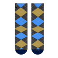 Merge4 x Spidey De Montrond Argyle Blue Bamboo Crew Socks Sunny Smith LLC