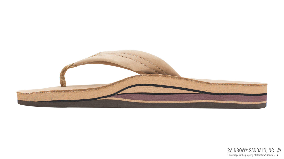 Rainbow Sandals Men&#39;s Double Layer - 1&quot; Strap - Dark Brown Sunny Smith LLC