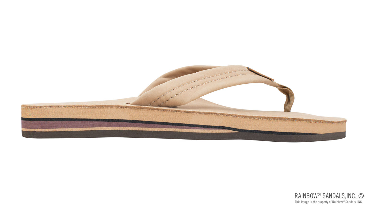 Rainbow Sandals Men&#39;s Double Layer - 1&quot; Strap - Dark Brown Sunny Smith LLC