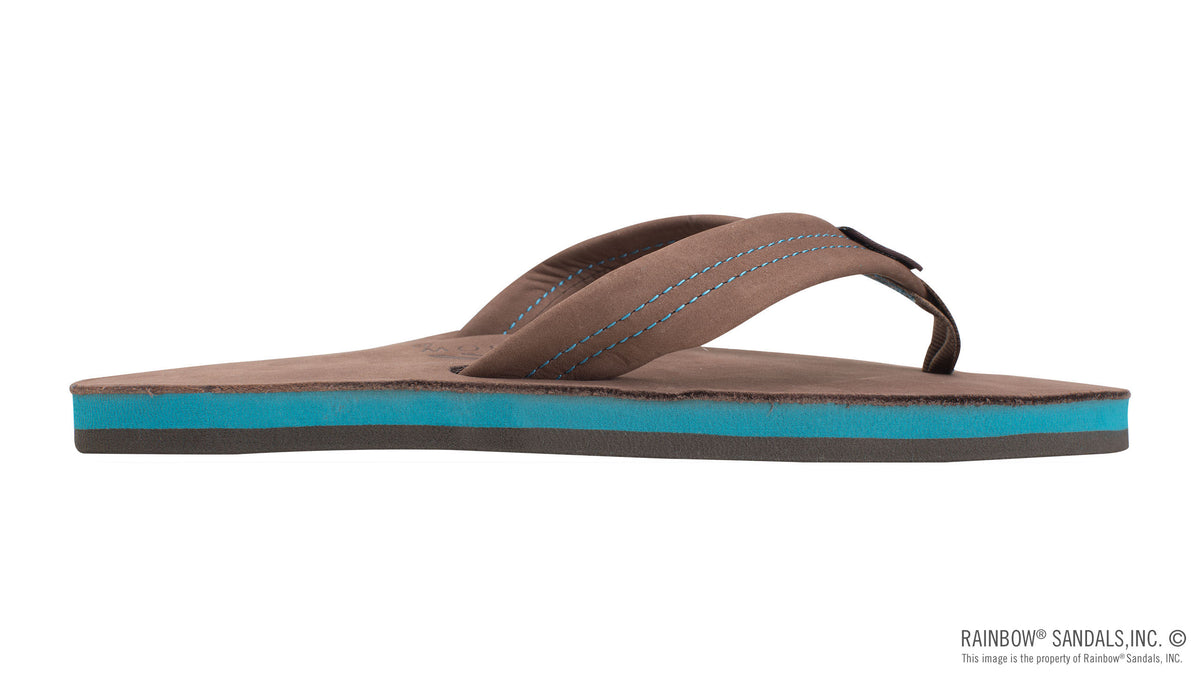 Rainbow Sandals Men&#39;s Premier Blues - Single Layer - 1&quot; Strap - Expresso Sunny Smith LLC