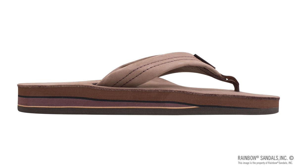 Rainbow Sandals Women&#39;s - Double Layer - 1&quot; Strap - Expresso Sunny Smith LLC