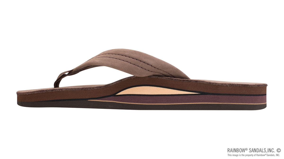 Rainbow Sandals Women&#39;s - Double Layer - 1&quot; Strap - Expresso Sunny Smith LLC