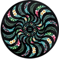 SPITFIRE FLORAL SWIRL MED DECAL single STICKER Sunny Smith LLC