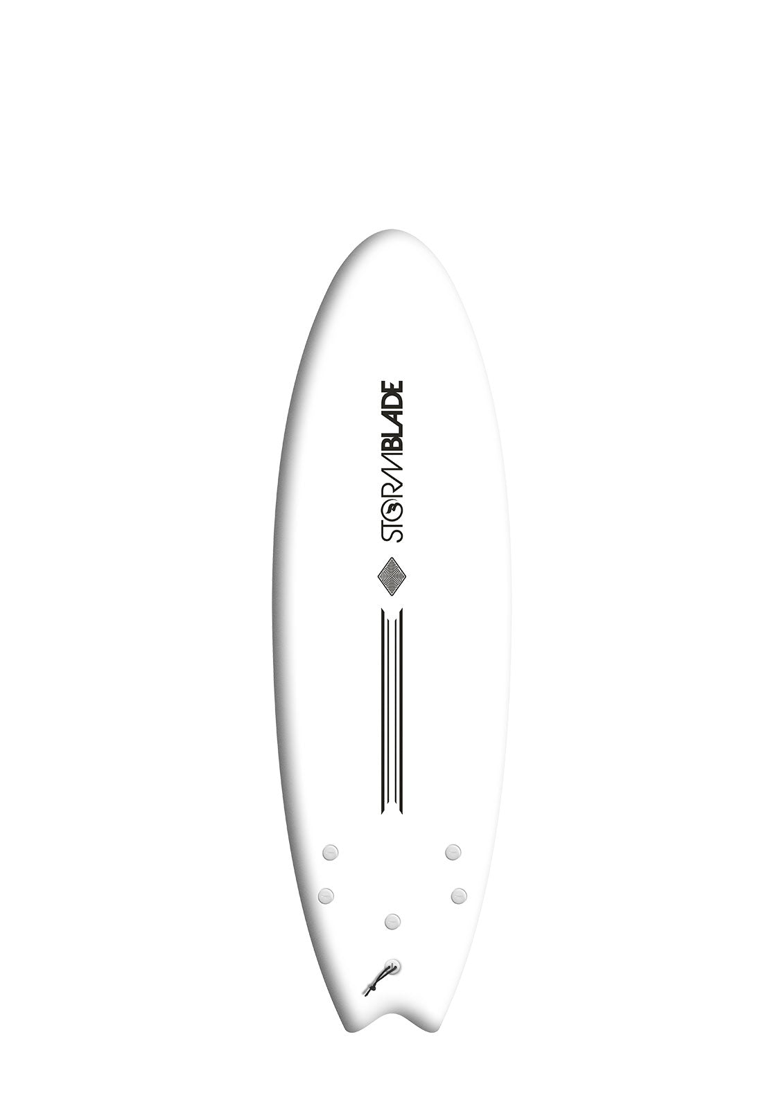 Storm Blade 6ft Swallow Tail Soft Top Surfboard- white