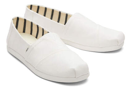 TOMS White Canvas Men's Alpargata Espadrille Sunny Smith LLC