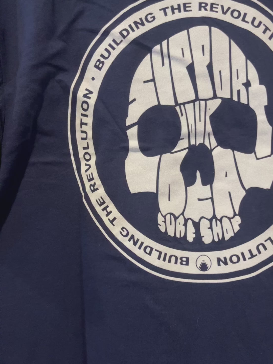 Building The Revolution Skull Logo Tee - Navy Blue
